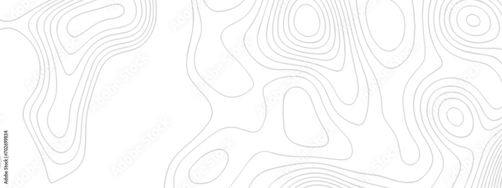 Black and white lines seamless Topographic map patterns, topography line map. Vintage outdoors style. The stylized height of the topographic map contour in lines and contours isolated on transparent.
