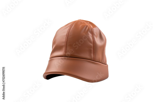 Vegan Leather Headwear Isolated On Transparent Background