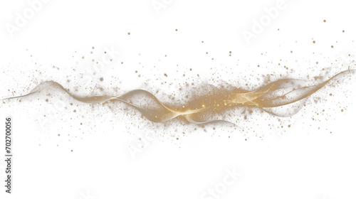 Christmas yellow shiny gold dust particles, cut out - stock png.