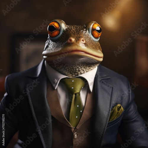 Frog in a suit