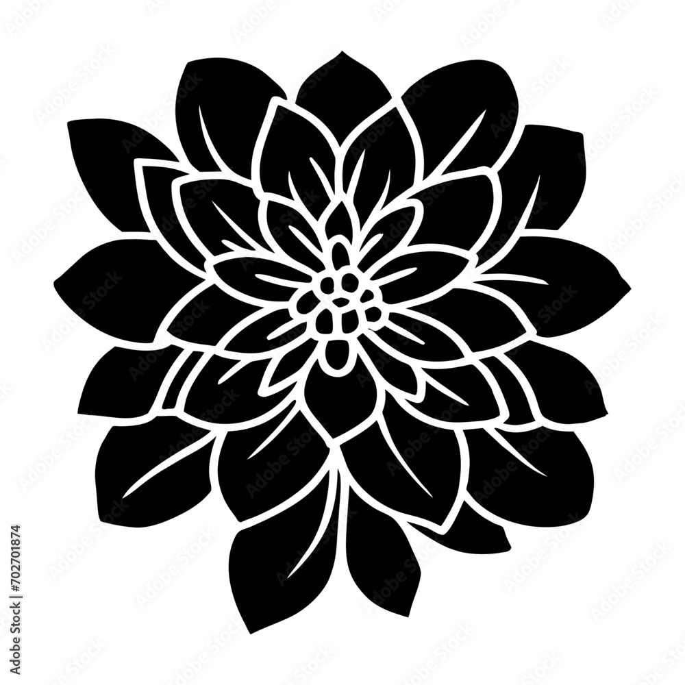 Hand drawn simple flower illustration Hand drawn simple flower illustration