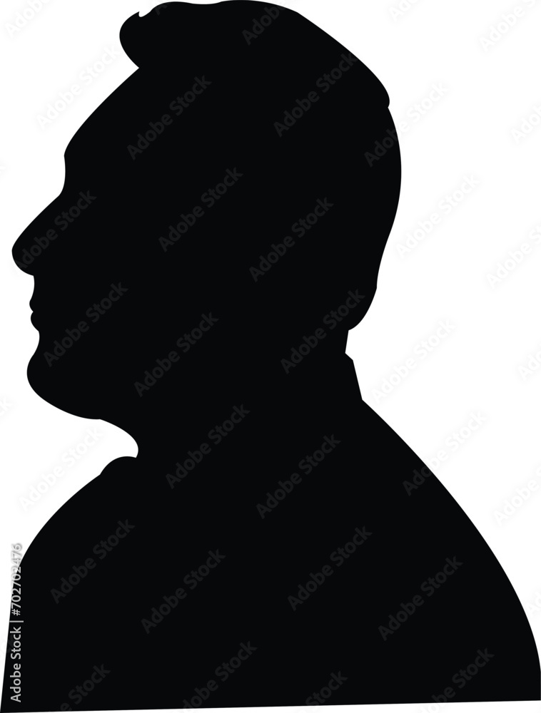 a man head silhouette vector