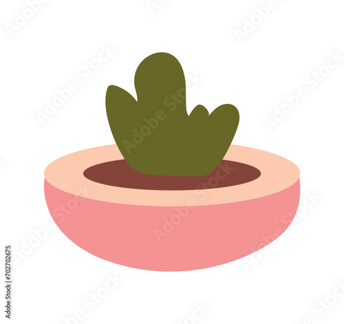Garden element of colorful set. This illustration transforms a flowerbed into a visual spectacle against a clean white backdrop. Vector illustration.