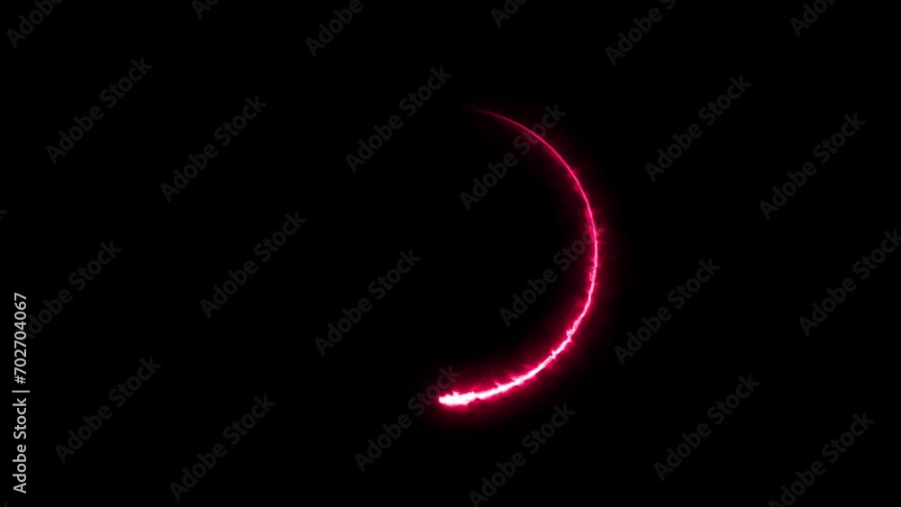 Abstract glowing neon light circle loading bar animation background. Abstract glowing neon light circle loading bar animation background.