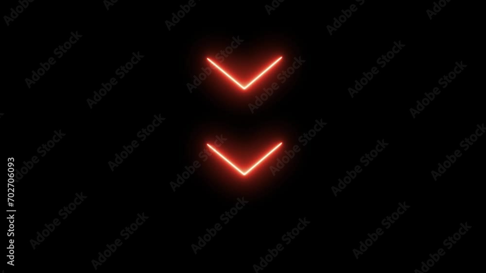 Abstract glowing neon arrow loading animation 4k. Abstract glowing neon arrow loading animation 4k.