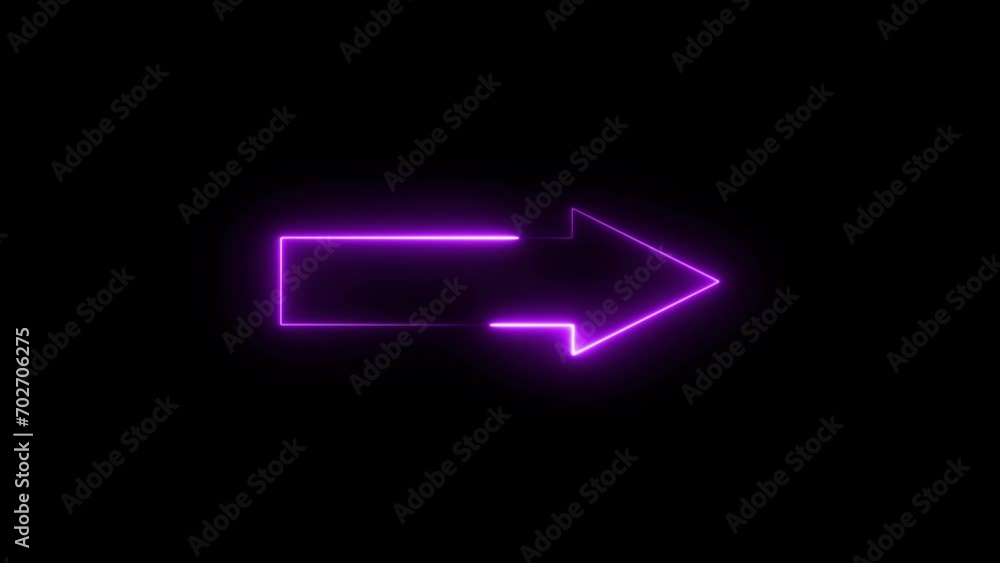 Abstract glowing neon arrow loading animation 4k. Abstract glowing neon arrow loading animation 4k.