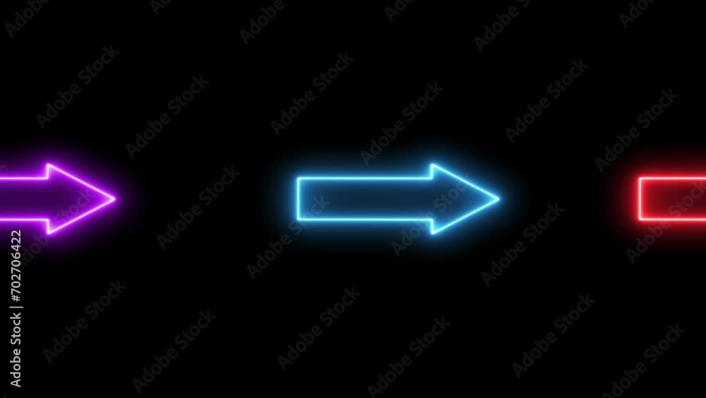 Abstract moving neon arrow loading icon animation background Abstract moving neon arrow loading icon animation background