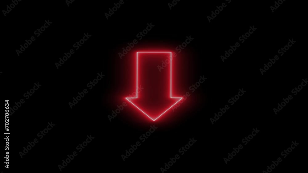 Abstract neon arrow icon animation background Abstract neon arrow icon animation background