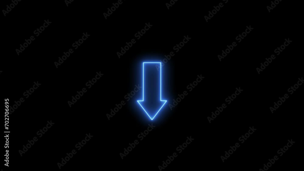 Abstract moving neon arrow loading icon animation background Abstract moving neon arrow loading icon animation background