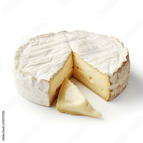 Brie Cheese isolated on white background