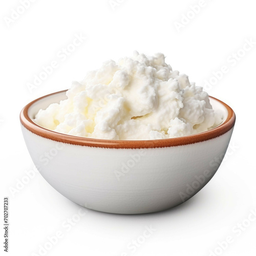 Cottage Cheese isolated on white background