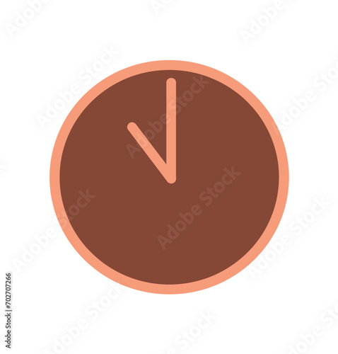 Menstruation element of colorful set. This illustration delicately portrays a menstrual watch with timeless femininity and artistry against a clean white backdrop. Vector illustration.
