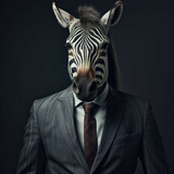 Zebra in a suit