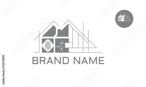Smart home system line icon. House, settings, gear, management, security, protected, people, housing, private property, sector. Tecnology concept. One line style. Vector line icon for Business