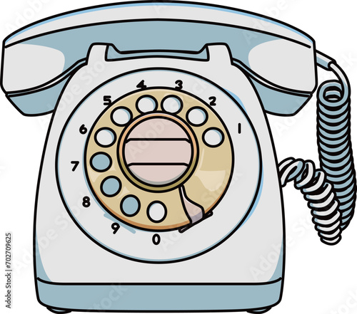 レトロ電話（retro phone）(eps)