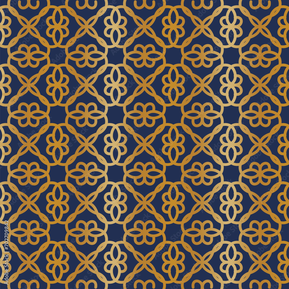 Golden Arabic Gradient Pattern Background