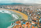 Aerial view of Gijon city. Spain, Asturias