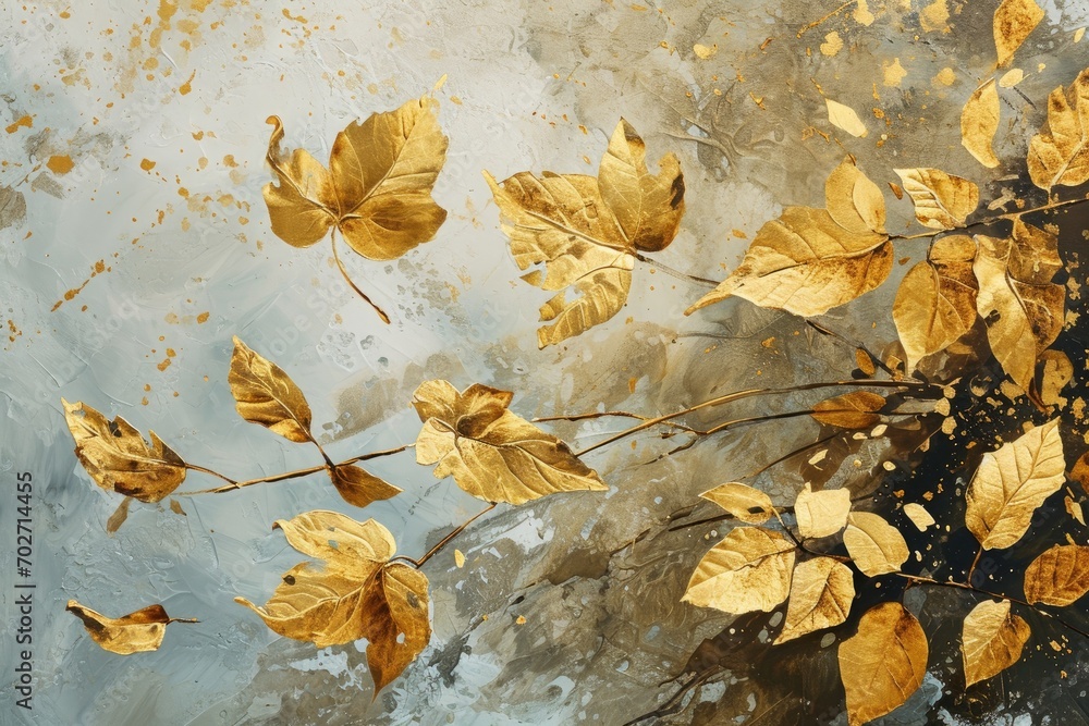 A vibrant depiction of the changing season, with delicately painted leaves cascading over a smooth glass surface, capturing the essence of fall in the great outdoors A vibrant depiction of the changing season, with delicately painted leaves cascading over a smooth glass surface, capturing the essence of fall in the great outdoors