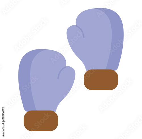 Sport element of colorful set. Against a pristine white background, this boxes gloves celebrates the elegance and skill of box. Vector illustration.