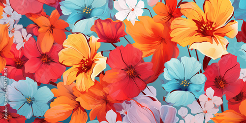 Wallpaper Mural Bright abstract floral background Torontodigital.ca