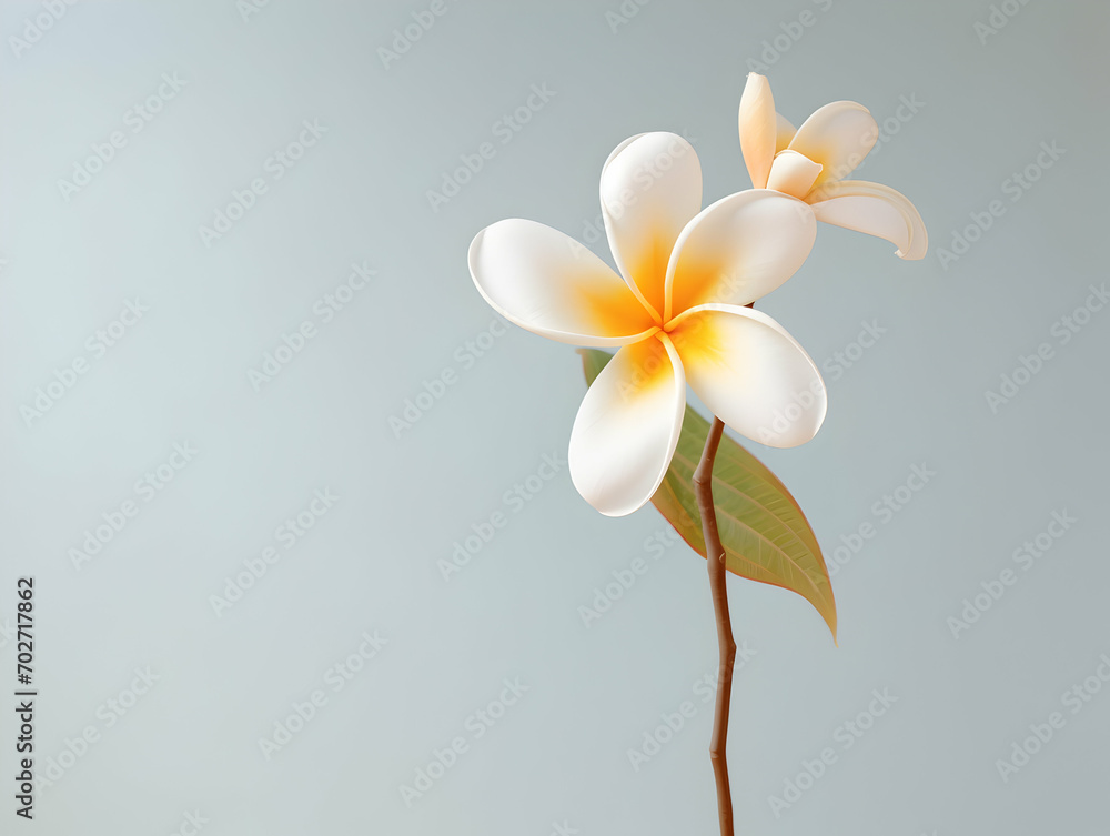 Obraz premium Frangipani flower in studio background, single Frangipani flower, Beautiful flower images