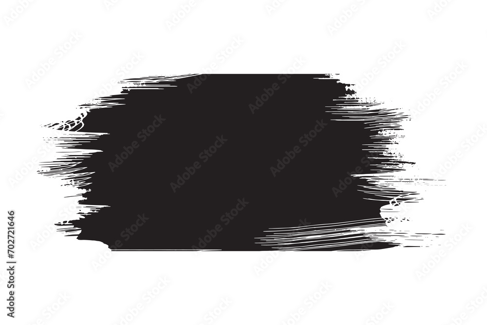 black and white paint brush vector, a black paint stroke on a white background, grunge brush stroke, 