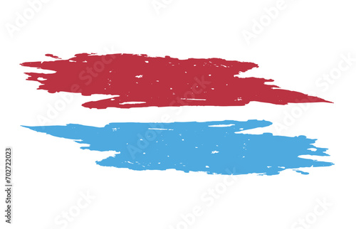 Wallpaper Mural two red and blue paint splatters on a white background, brush stroke set on white background Torontodigital.ca