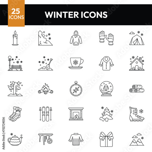 winter icons, winter, icon set