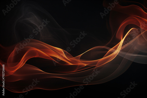 Abstract Red Smoke Explosion on Black Background