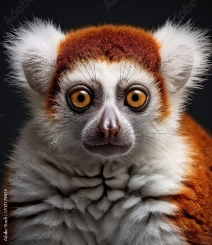 Beautiful Primate Portrait  Captivating Lemur Catta Staring with Cute  Funny Face in African Wildlife  Madagascar s Enigmatic Forest.