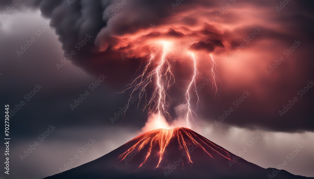 Dramatic image capturing the raw power of a volcanic eruption wi