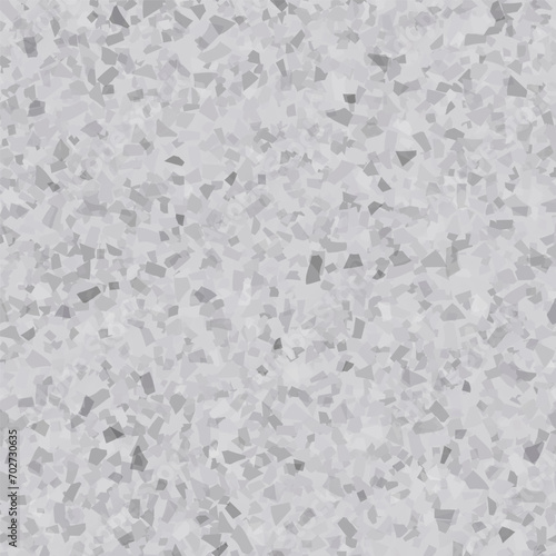 Seamless Venetian Terrazzo Texture. Gray Marble Floor Background. Terrazzo Floor Vector Texture. Vector Wall Italian Pattern. Mosaic Abstract Organic Design. Stone Wrapping Irregular Print. Glass Art