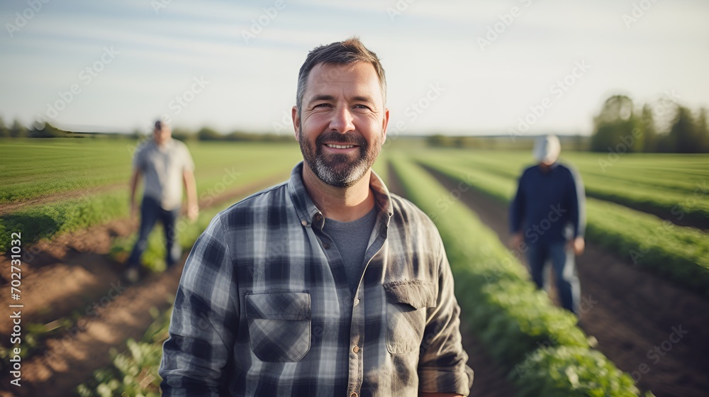 A farmer in a field with crops looking at a sunset , farmer, field, crops, sunset A farmer in a field with crops looking at a sunset , farmer, field, crops, sunset