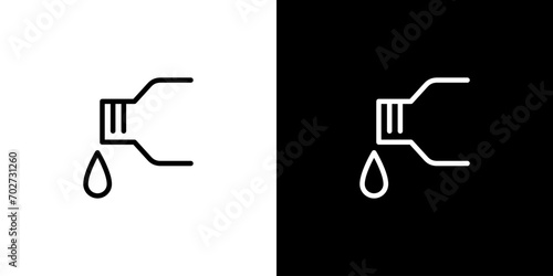 瓶から水滴が落ちるアイコン