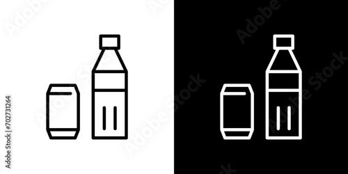 ペットボトルと缶のアイコン