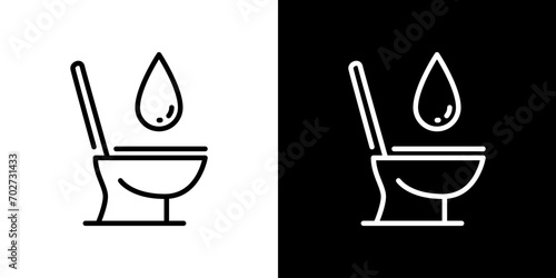 トイレと水滴のアイコン