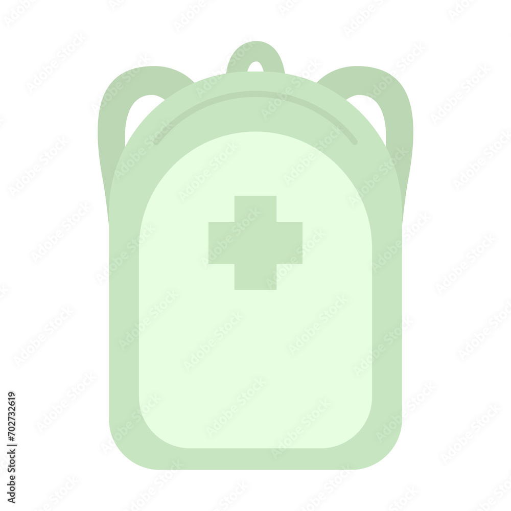 Obraz premium シンプルな緑の防災バッグ⭐︎PNG