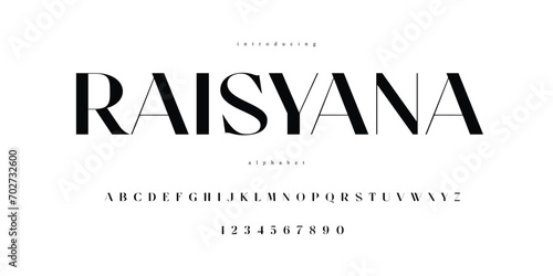 Elegant serif typeface combined with a classy and modern style