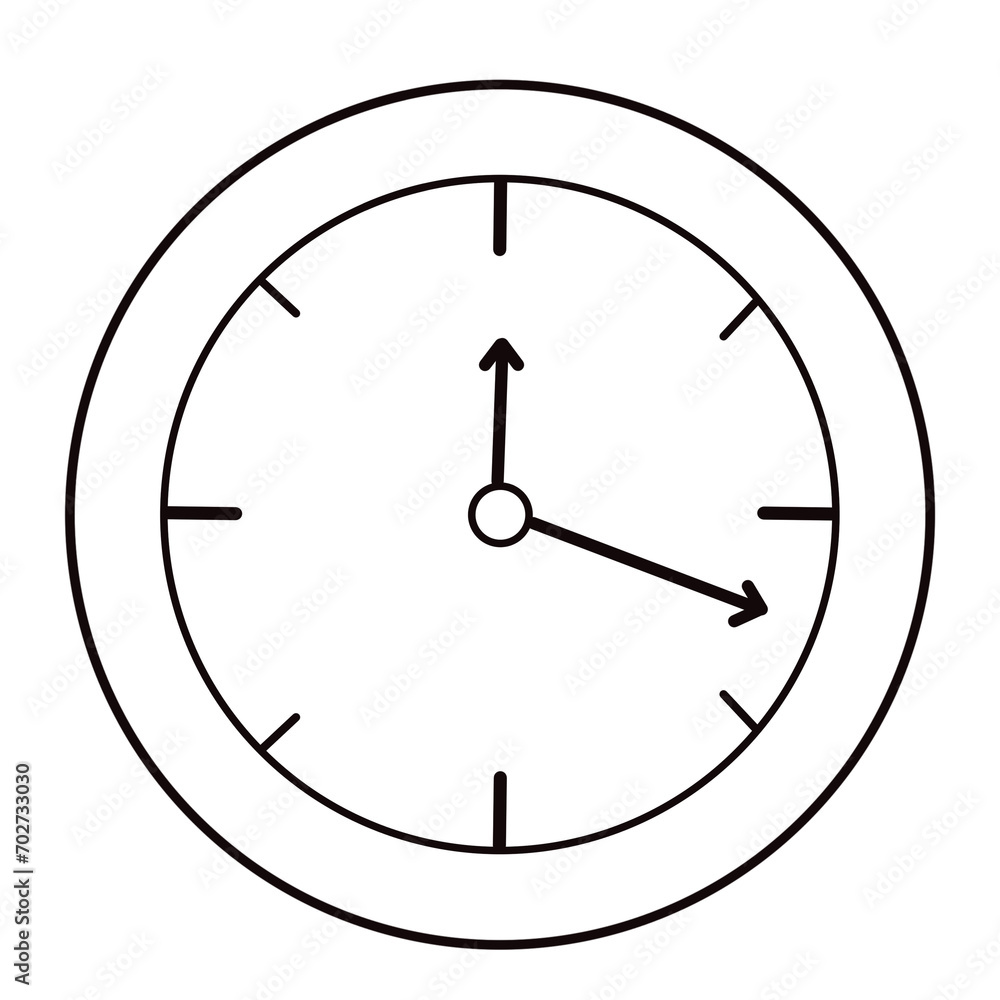 outline clock outline clock