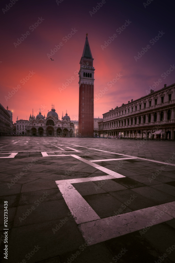 Piazza San Marco during sunrise