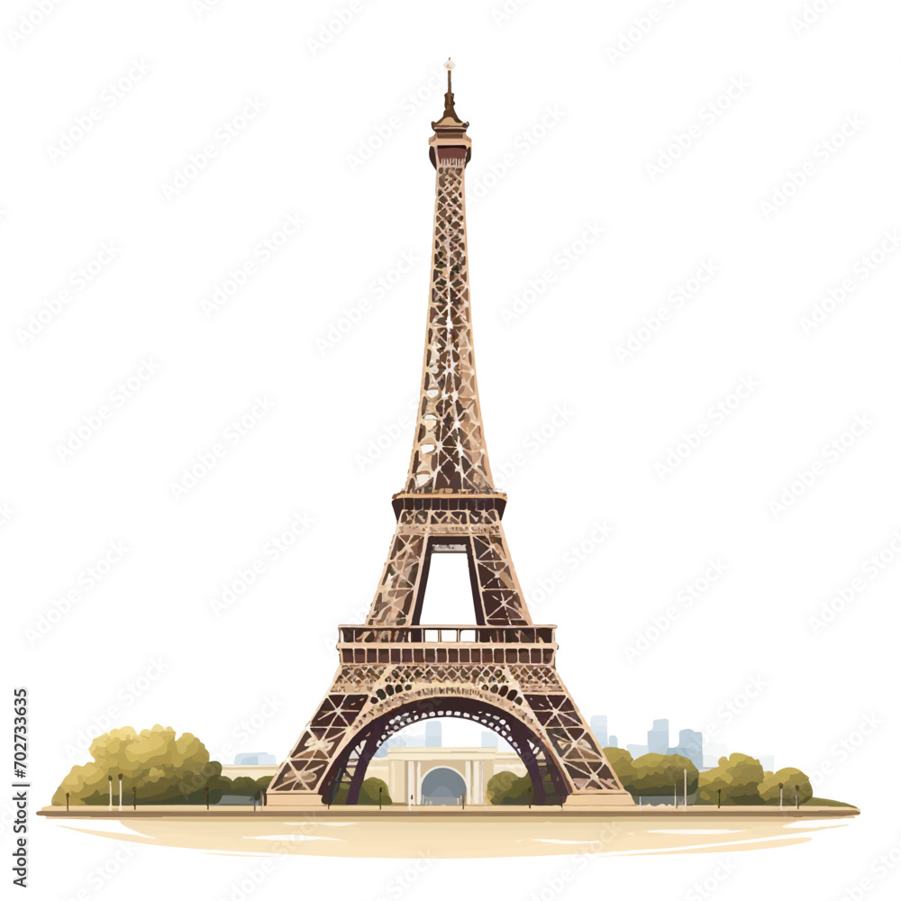 Eiffel Tower illustration vector