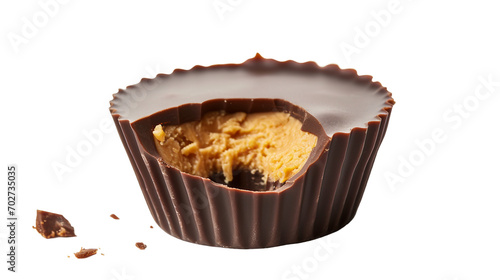 Reese Peanut Butter Cup on Clear on a transparent background photo