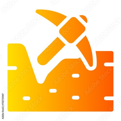 Mining gradient icon