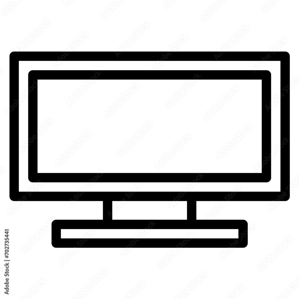 Monitor icon or logo illustration outline black style Monitor icon or logo illustration outline black style