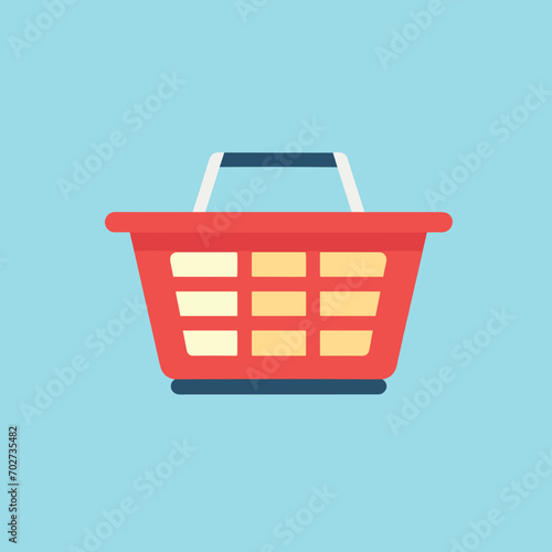 Basket Store Icon Vector Logo Template Illustration Design