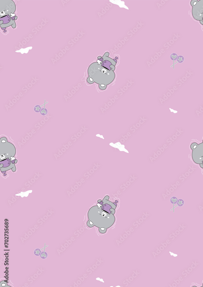 cute teddy pattern, bear vector for kids cute teddy pattern, bear vector for kids