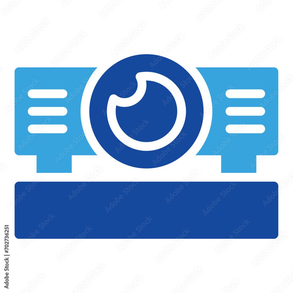 Projector icon or logo illustration glyph style Projector icon or logo illustration glyph style