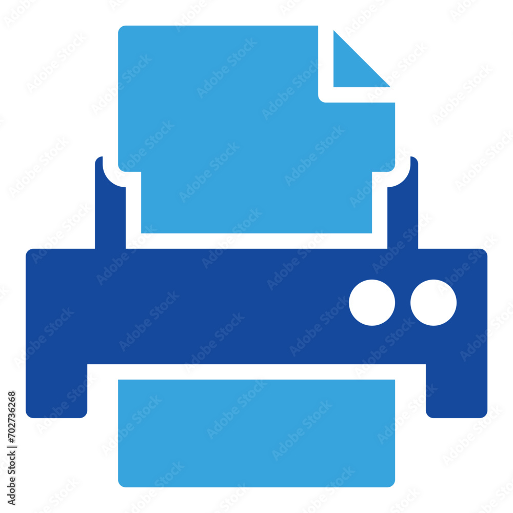 Printer icon or logo illustration glyph style Printer icon or logo illustration glyph style