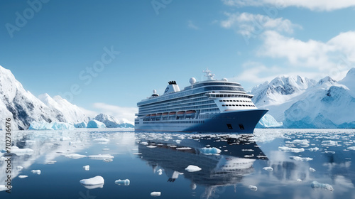 Antarctic Cruising ship. Sea, ice, iceberg © PaulShlykov
