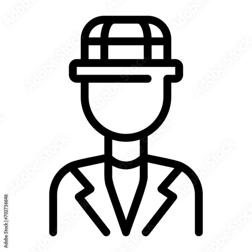 archaeologist line icon